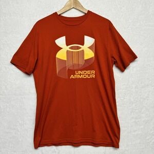 Under Armour T-Shirt Mens Size M Medium (Measured 19 1/2" X 28 1/4") Orange